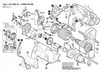 Bosch 0 603 338 5B5 Psb 570 Re Percussion Drill 230 V / Eu Spare Parts